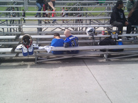 Playing A game at the game