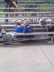 Playing A game at the game